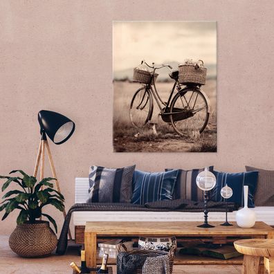 Leinwandbild Fahrrad Verblassen Bilder Wanddeko Wohnzimmer Schlafzimmer