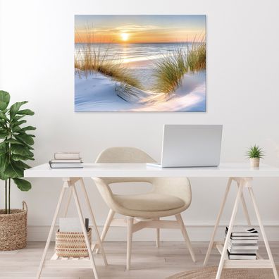 Leinwandbild Strand Meer Sonne Bilder Wanddeko Wohnzimmer Schlafzimmer