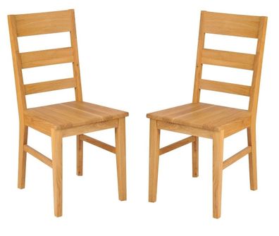 Esszimmerstuhl 2er-Set 'Thomas' Wildeiche massiv