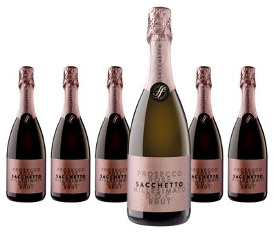 6 x Sacchetto Rosé Brut Prosecco DOC – 2025