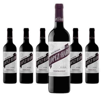 6 x Hacienda López De Haro Tempranillo – 2023