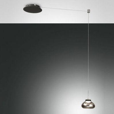 FABAS LUCE No. 3547-41-126 Pendelleuchte Arabella Grau Transparent 14 cm Umlenker