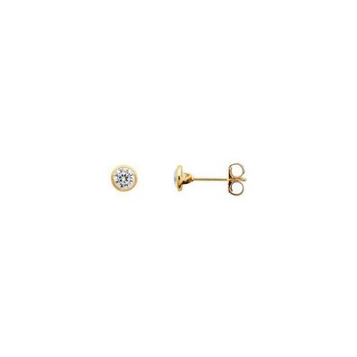 Ohrstecker - Gelbgold 375 - 3,0mm - Zirkonia