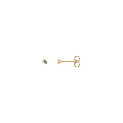 Ohrstecker Krappe - Gelbgold 375 - 2,0 mm Zirkonia