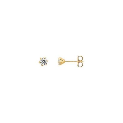 Ohrstecker Krappe - Gelbgold 375 - 3,5 mm Zirkonia