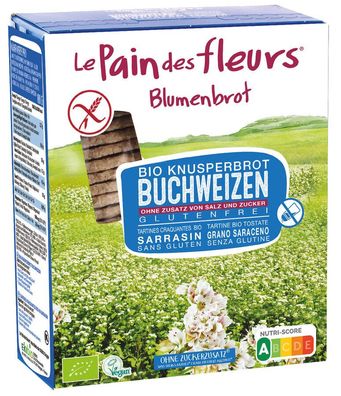6x Blumenbrot - Le Pain des Fleurs Bio Knusperbrot Buchweizen ohne Zusatz von