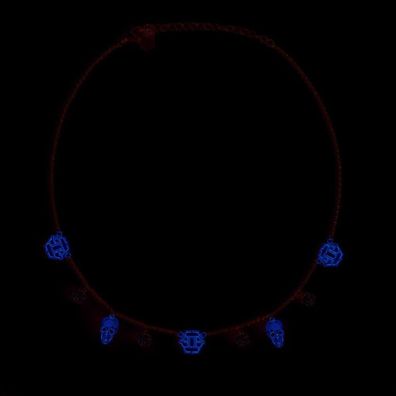 Philipp Plein - PJ3AA12NU - Halskette - Damen - 3D SKULL - 38 cm + 7 cm