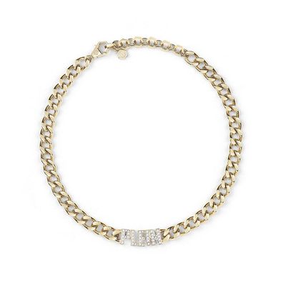 Philipp Plein - PJ1AA12NU - Halskette - Damen - Lettering - 38 cm + 7 cm