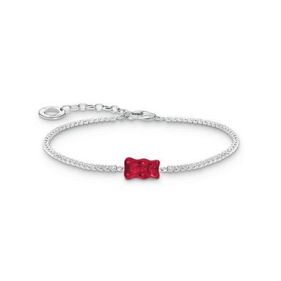 Thomas Sabo - A2187-052-10-L19V - Armband - 925er Silber - Damen - Goldbär rot