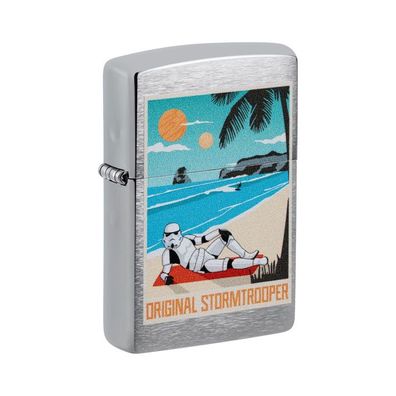 Zippo Benzin-Feuerzeug Chrom gebürstet Color Stormtrooper Beach 60007760, unbefüllt