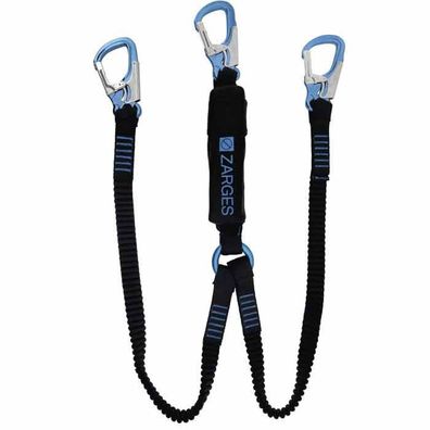 Zarges Fall Protection doppeltes Verbindungsmittel Axic-Y Aluminium Geruesthaken Tri