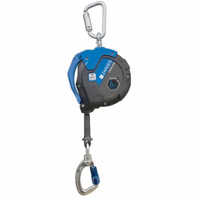Zarges Fall Protection Exhelon Hoehensicherunsgeraet mit Stahlseil Vertical Use Edel