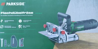 Parkside Flachdübelfräse PFDF 900 C3 inkl. Adapter zur Staubabsaugung