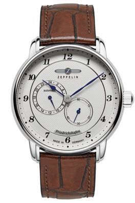 Zeppelin Herrenuhr Automatik Friedrichshafen mit Lederband Braun 8568-1