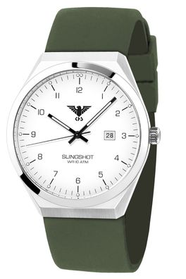 KHS Herrenuhr Slingshot Quarz Silikonband Khaki SLIS. SO