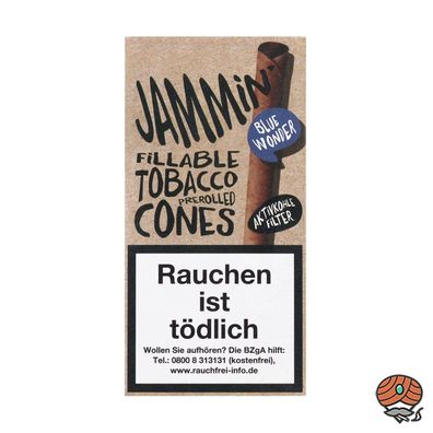 Jammin' Tobacco Cones Blue Wonder - Beere mit Aktivkohlefilter, 2 Fillable Cones