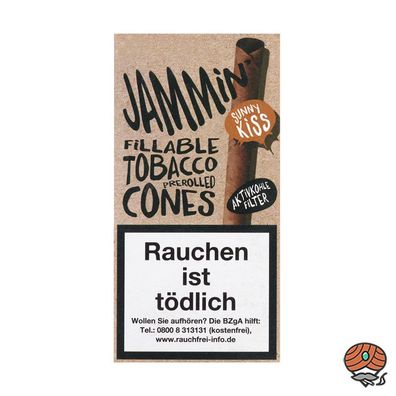 Jammin' Tobacco Cones Sunny Kiss - Vanille mit Aktivkohlefilter 2 Fillable Cones