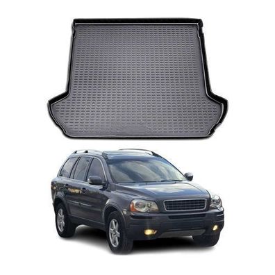 Kofferraummatte Kofferraumwanne für Volvo XC90 2002-2014 Gummi TPE Schwarz