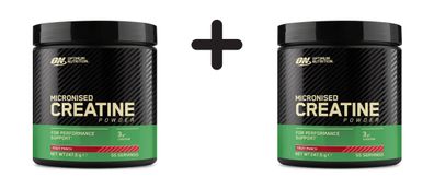 2 x Optimum Nutrition Micronised Creatine Powder - flavoured (247,5g) Fruit Punch