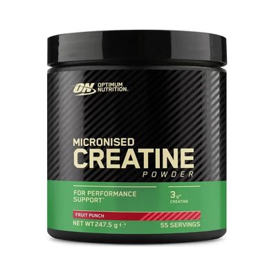 Optimum Nutrition Micronised Creatine Powder - flavoured (247.5g) Fruit Punch