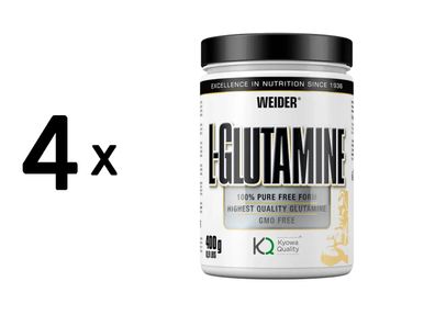 4 x Weider L-Glutamine (400g)