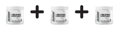 3 x Raw Nutrition Creatine Monohydrate, Unflavoured - 150g