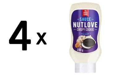 4 x Allnutrition Nutlove Sauce, Crispy Cookie - 280g