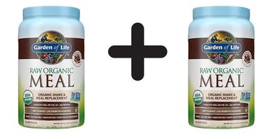 2 x Garden of Life RAW Organic Meal, Chocolate Cacao - 1017g
