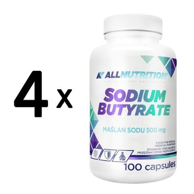 4 x Allnutrition Sodium Butyrate - 100 caps