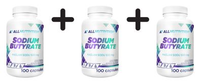 3 x Allnutrition Sodium Butyrate - 100 caps