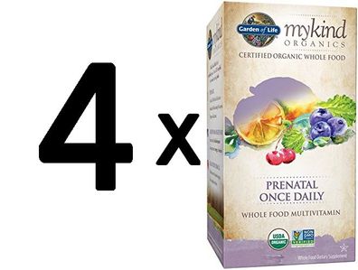 4 x Garden of Life Mykind Organics Prenatal Once Daily - 30 tabs