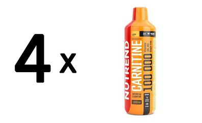 4 x Nutrend Carnitine 100 000, Lemon - 1000 ml