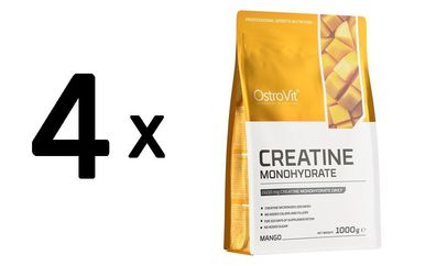 4 x OstroVit Creatine Monohydrate, Mango - 1000g