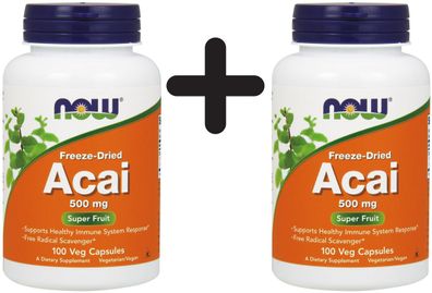 2 x NOW Foods Acai, Vcaps - 100 caps