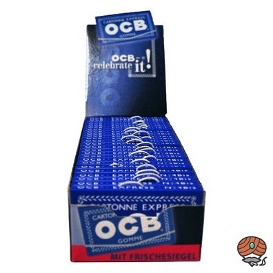 OCB Blau Doppel mit Gummiband Inhalt 25 Hefte à 100 Blatt