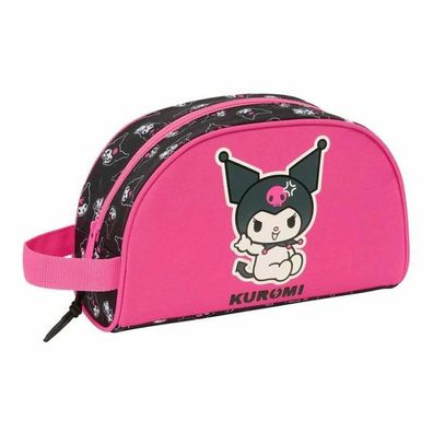 Kulturbeutel für die Schule Kuromi Schwarz Pink 26 x 16 x 9 cm