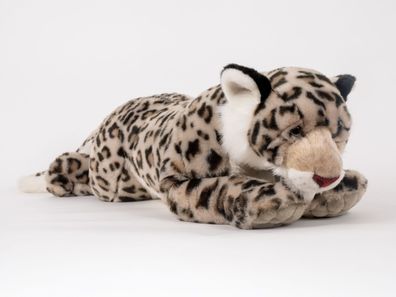 Schneeleopard Plüschtier Stofftier Plüsch-Kuscheltier, liegend ca.71 cm lang NEU