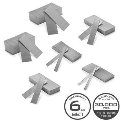 Stahlwerk Druckluftnägel GA 18 Verzinkte Streifennägel F10-45 mm für Nagelpistolen