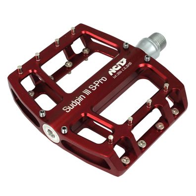 NC-17 Plattformpedal Sudpin III S-Pro CNC, Alu, Präzisionslager, rot
