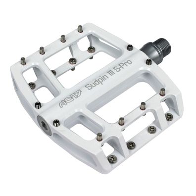 NC-17 Plattformpedal Sudpin III S-Pro CNC, Alu, Präzisionslager, weiss