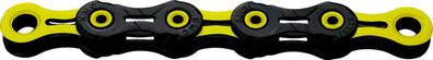 KMC Kette DLC11, 11-fach, 118 Glieder, black/yellow, waxed