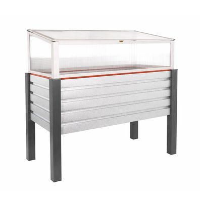 Hochbeet mit Frühbeetaufsatz und Bewässerungssystem Triest für Balkon, Garten : Hochb