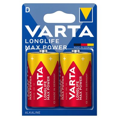 Varta Longlife Max Power Mono D 1,5V LR20 MN1300 Alkaline 4720 1x 2er Blister