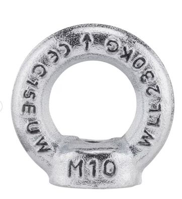 Ringmutter DIN 582 - Stahl C15E, verzinkt, blau passiviert (A2K)