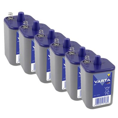 6x Varta Batterie 4R25X Blockbatterie 6V 7,5Ah 430 4R25 Zinkchlorid