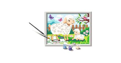 Malen nach Zahlen - Schaf mit Lämmchen