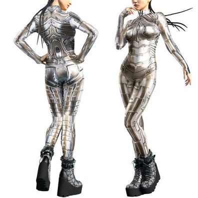 Husky Wolf Cosplay Kostém Jumpsuit Outfit Halloween Karneval Tier