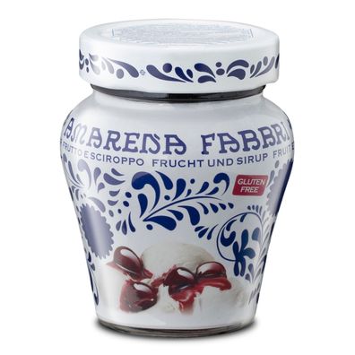 FABBRI Amarena-Kirschen in Sirup im Glas 230g Amarenakirschen aus