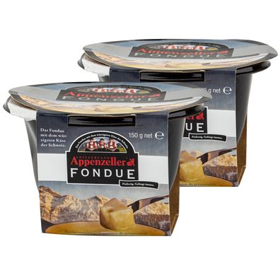 FONDUE-KÄSE-SNACK Käse 2x150g Appenzeller Käse Fonduemischung von STRÄHL