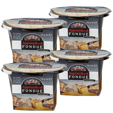 FONDUE-KÄSE-SNACK Käse 4x150g Appenzeller Käse Fonduemischung von STRÄHL